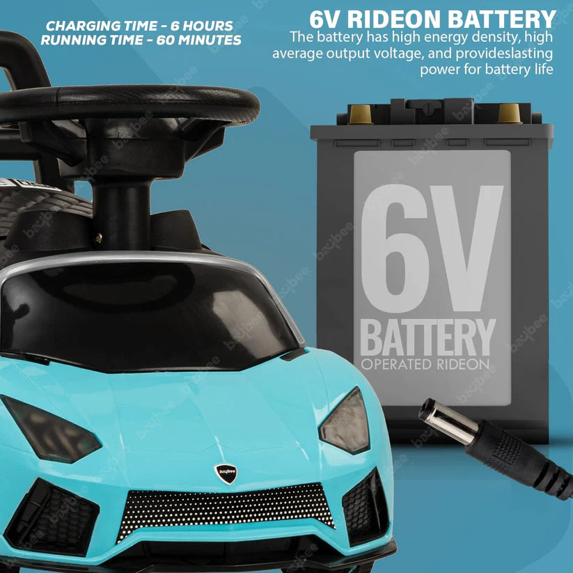 Lambo Electric Rechargeable Rideon Car I Foot Accelerator I 1 to 3 Years