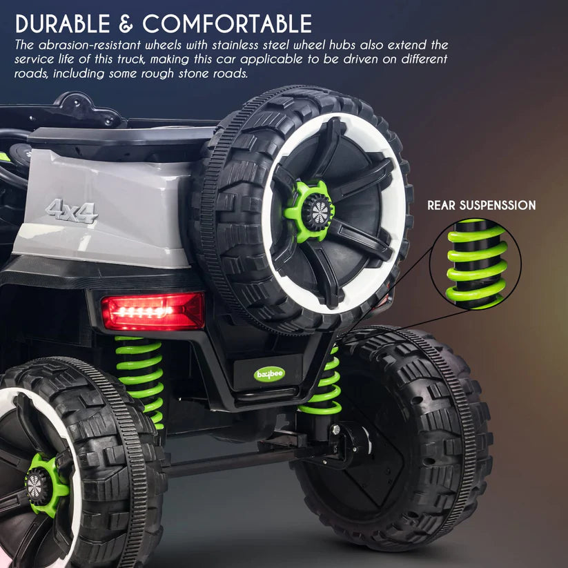 Hulk 4X4 Monster Rechargeable Jeep I Large Size 4 Motors I Premium Quality I Top End Configuration | 1-12 Years